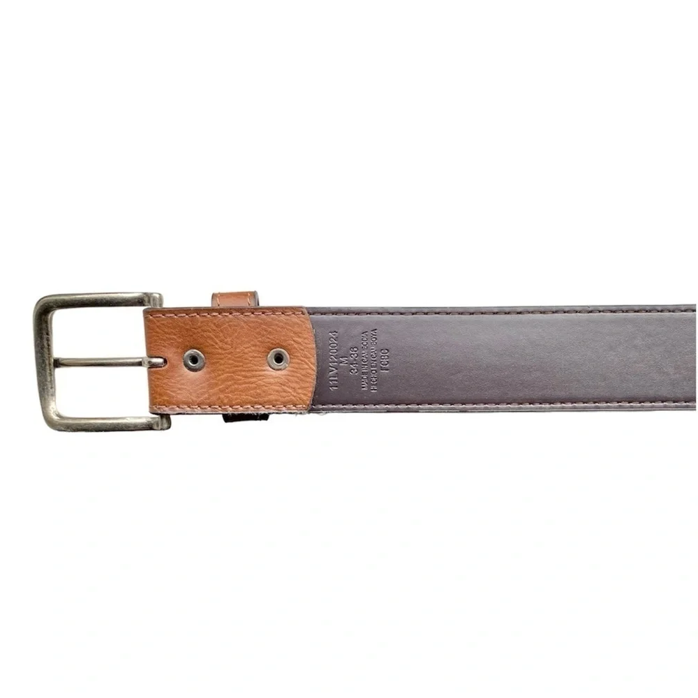 LEVIS Belt Coated Leather Caramel Brown Size M 34-36